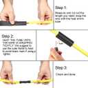 uxcell Heat Shrink Tubing 3/8-inch(10mm) Dia 16mm Flat Width 10m 2:1 Heat Shrink Tube Wire Wrap 33ft Blue