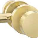 goldenwarm Gold Door Knobs Interior, Heavy Duty Zinc-Alloy Privacy Brushed Gold Interior Door Knobs, Brushed Brass Indoor Doorknobs for Bedroom, Bathroom (1 Pack)