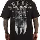 Sullen 3 Blades Short Sleeve Standard Fit Graphic Tattoo Skull T-Shirt for Men (4X-Large, Black)
