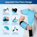 Comfytemp 24.5" Extra Long Wrist Ice Pack Wrap for Carpal Tunnel Relief, FSA Eligible HSA, Reusable Gel Wrist Brace Hot Cold Compress for Hand Forearm Pain, arthritis, Injuries, Recovery Item, 2 Packs
