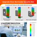 Thickened Door Barricade Bracket for 2X4 Lumber, Drop Open Bar Holder Steel U Bracket, as Home, Barn, Shed, Garage, Gate Security Door Reinforcement(4)