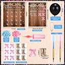 Shappy Boot or Bows Large Gender Reveal Party Game Set 59in Boot or Bows Baby Shower Gender Reveal Balloons Decor Team Boy or Girl Vote Darts Set with Balloons Cowboy Boots Pink Bow Decorations