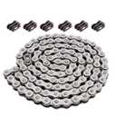 RUTU 415H Chain 110L Link with 6 Master Links Replacement for 49cc 60cc 66cc 80cc 2-Stroke Engine Motor Motorized Bicycle Bike Lifan SUNL Heavy Duty High Power Racing Parts