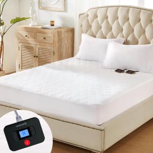 Westinghouse Heated Mattress Pad King, Comfortable Electric Mattress Pad with 10 Heating Settings & 1-12 Hours Auto Shut Off, Fit Up to 17" Deep Pocket, King Size 78"x80"