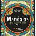 ViSnezh Adult Coloring Book: Unique A4 Mandalas for Women - Stress Relief, Hardback Spiral Bound, Thick Paper