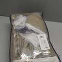 Dark Flax Heavy Burlap Room Darkening Curtains 96 Inches Long for Bedroom, Rustic Boho Pinch Pleated Blackout Linen Drapes 40x96 Inch Length 2 Panels Set Slide Door Curtain Decor with Adjustable Hooks