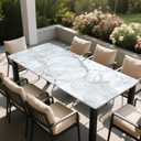 Rectangle Table Cover with Elastic Edge Design Waterproof Stain-Resistant Wipeable Fitted Table Cloth Fits 8 Foot Tables for Picnic, Camping, Outdoor, 96" x 30"