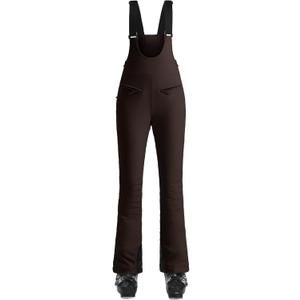 GSOU SNOW Womens Ski Bibs Snow Pants Snowboard Slim Overalls Insulated Waterproof Windproof Warm Winter (Small, Brown)