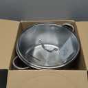 SUNHOUSE Stainless Steel Stock Pot - 15 Quart Heavy-Duty Induction Cooking Pot with Visible Lid for Pasta, Soup, Spaghetti - Nonstick Thick-Bottom Deep Stockpot for Canning, Boiling, and Simmering