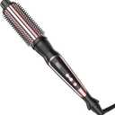 1.25 Inch Thermal Brush for Blowout Look, Heated Round Brush with Dual Voltage & Adjustable Temperature, Smooth & Voluminous Curls, Travel-Friendly Hair Styling Tool
