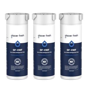 GLACIER FRESH XWF Replacement for GE XWF Refrigerator Water Filter Pack of 3 (Not XWFE)