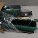 Eyliden Heavy Duty Push Broom 24" - Garage Sweeper Shop Brooms with 66" Long Handle, Outdoor Stiff Bristles Concrete Push Broom for Sidewalk Driveway Yard Patio Deck Warehouse Sweeping, Sweep Snow (Green)