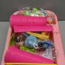 JEFLYM 2026 Upgraded Toddler Sand Water Table Toy with Electric Water Pump, Kids Sand Water with Faucet/Play Food Accessories/Fishing Toy, Kitchen Play Sink Toys for Girl Boy Age 3+ (Pink)