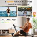 Rowing Machines for Home,Workout Equipment,Exercise Rower with Quiet Resistance,350LBS Capacity,LCD Monitor,Knee Pads, Workout Gloves&Extra Pull Rope for Full Body Exercise