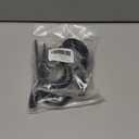 2 x Christmas Stocking Hooks,Non Slip Vinyl Coated Stocking Holder for Mantle Set of 4 Pack, Black Metal Stocking Hanger with Rubber Coated Stocking Hooks for Christmas Party Decorations