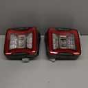 LED Tail Lights Assembly Fit For 2007-2018 Jeep Wrangler JK JKU Sport/Sahara/Rubicon, Upgraded Shaped Design Tail Lights with Starting Dynamic Animation, High Performance, DOT Compliant (Tunnel Clear)