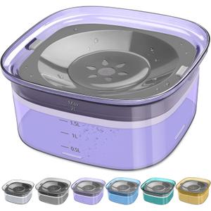 UPSKY 70oz Dog Water Bowl 2L No Spill Dog Bowl Large Capacity Spill Proof Slow Water Feeder, No Splash Dog Bowl Pet Water Dispenser Vehicle Carried Travel Slow Drinking Bowl for Messy Drinkers, Cats
