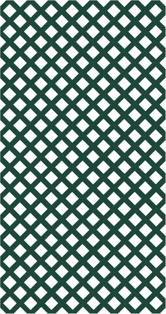 4 ft. x 8 ft. Woodland Green Garden Vinyl Lattice