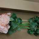 ATFL Blush Flowers,12 Pcs Blush Pink Roses,Light Pink Artificial,Flower Diameter 4'',Artificial Roses with Stems for Wedding Arrangement Centerpieces Party Home Table Decorations(Blush Pink)
