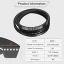 uxcell 2Pcs AX52 EPDM V-Belt, Raw Edge Cogged Industrial Rubber V Belt 1/2" Width x 54" Outer Circumference