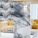 22pcs Marble Peel and Stick Waterproof Wall Panels,Heat-Resistant Backsplash Tile, 23.6"x11.8" PVC Foam Wall Sticker for Kitchen,Living Rooms,TV Walls,Blue and Gold(Not Real Tile 42.6Sq. Ft.), 23.6" x 11.8" x 2.5MM x 22Pack
