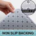 Smiry Memory Foam Bath Mat 30x20, Extra Soft and Absorbent Bathroom Mats, Non Slip Washable Carpet for Floor, Shower and Tub, White