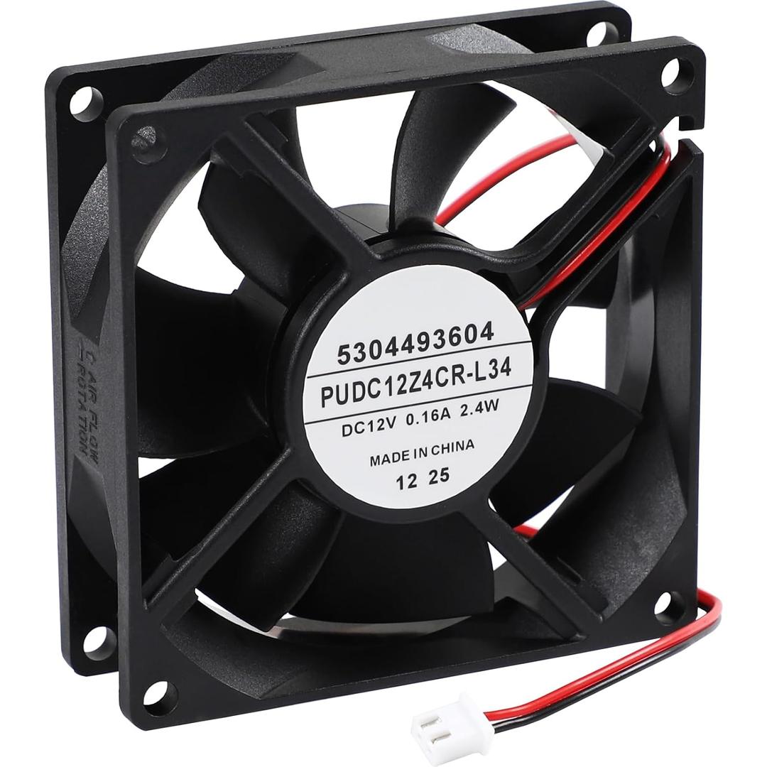5304493604 242119401 Refrigerator Condenser Fan Replacement for Frigidaire Electrolux Fridge PUDC12Z4CR-L34, Replaces 3276439 PS8770222 AP5805252 Refrigerator Ice Maker Cooling Fan Motor