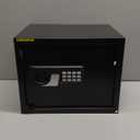 Digital Safe - Electronic Steel Safe with Keypad and Manual Override Keys - Protect Money, Jewelry, Passports - For Home, Business by Stalwart (Black), 12.2" (L) x 7.9" (W) x 7.9" (H)