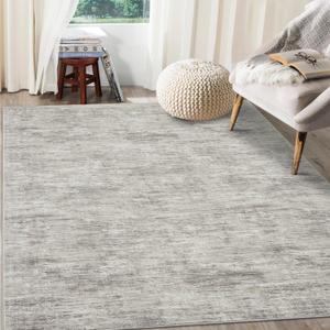 Bedroom Area Rug 4x6 Modern Abstract Area Rug Stain Resistant Small Living Room Rug Contemporary Dining Room Rug Non-Slip Solid Rug Aesthetic Accent Floor Carpet for Kitchen Office, Taupe