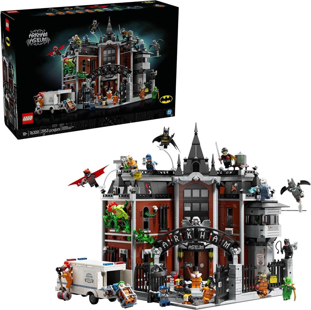 LEGO DC Batman Arkham Asylum Building Set for Adults - Home Decor for Bedroom, Office, or Book Shelf - Collectible for Comic Book & Movie Fans, Ages 18+ - Gift Idea for Birthdays - 76300