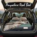 2 Person Full Size Camping Sleeping pad, 4" Ultra-Thick Memory Foam Camping Mat with Built-in Electric Pump, 9.5 R-Value Insulated Air Mattress Sleeping Pads for Car Travel