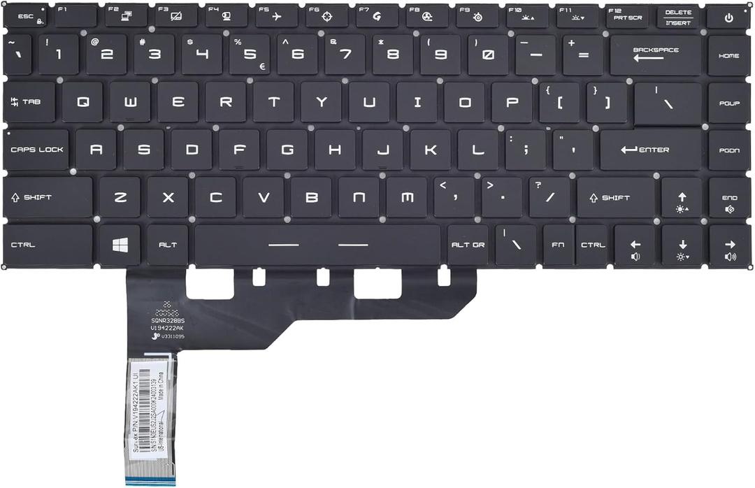Replacement Keyboard for MSI GS66 Stealth 10SD 10SF 11UH 12UH GE66 Raider 10SF & MSI GP66 MS-1542 MS-1543 MS-1544 Stealth 15M Series Laptop with Per-Key RGB Backlit Keyboard