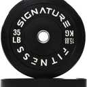 Signature Fitness 2-Inch Cast Iron Barbell Set, Including Multiple LBS Weight Plates and 6FT Barbell Set, Multiple