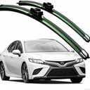 Compatible With Toyota Camry XV70 XV50 XV40 XV30 2002-2023 Wiper Blades Front Windshield Wipers Water Repellent Available in All-Seasons OEM Quality 24"+20" 2PCS