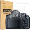 Mr.Shield [Pack of 3] Screen Protector For Canon EOS Rebel T7 T6 T5(2000d 1300d 1200d) DSLR Camera [Tempered Glass] [Japan Glass with 9H Hardness] Screen Protector
