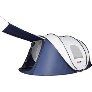 Camping Pop Up Tent, 2-4 Person Automatic Easy Setup Tents, 2 Doors-Instant Popup Family Tents for Camping, Hiking, Traveling