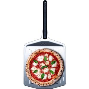 ooni 12 Perforated Pizza Peel  Aluminum Metal Pizza Peel 12 Inch, Pizza Spatula Paddle, Lightweight Pizza Turning Peel with Long Handle, Pizza Oven Accessories, Pizza Tools, Rectangle Pizza Turner
