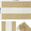 Artoid Mode Burlap Brown Farmhouse Rustic Placemats Set of 6, 12x18 Inch Seasonal Hollow Table Mats Party Kitchen Dining Decoration