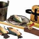 The Queen's Treasures 18 Inch Doll Accessories, Fishing Adventure Set Fishing Pole, Net, and 3 Fish, Compatible For Use With American Girl Dolls