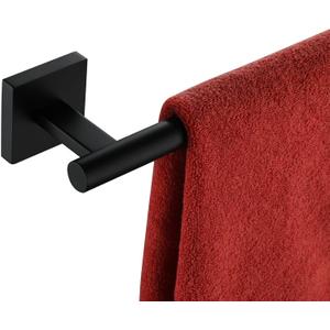 KOKOSIRI Towel Rail Bathroom Towel Bars Matte Black 20 Inch Towel Holder for Bath Cabinet Kitchen Wall Mount Stainless Steel B4005BK-L20