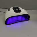 UV Gel Nail Lamp 120W LED Nail Light Fast Dryer for Gel Polish Curing with 4 Timers Portable Handle Large Space Automatic Sensor (White)