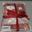 Satin Pajama Set Christmas Red & Pink Striped PJs for Women & Men, Long Sleeve Button-Up Top with Pants