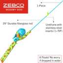 Zebco Youth Floating Spincast Reel and Fishing Rod Combo, Pre-Spooled with 6-Pound Cajun Line, 29"