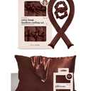 Satin Heatless Curling Set and Pillowcase (Chocolate) Bundle with Discount