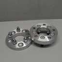 Customadeonly 5x114.3 to 5x100 Wheel Adapters (2pcs 25mm Thick) 73mm Bore M12x1.5 Studs -Allow 5x114.3 Hub to Mount 5x100 Wheel -Trimming Factory Studs May Required (Silver)