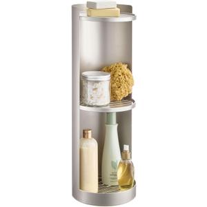 iDesign Freestanding 3-Tier Rotating Bathroom Organizer - Satin