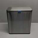 Stainless Steel Hanging Trash Can with Lid and Inner Bucket, 2 Gallon Kitchen Compost Bin for Counter Top, Under Sink or Wall Mount, Small Garbage Can for Cupboard/Bathroom/Bedroom/RV