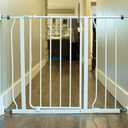 Wall Nanny - Baby Gate Wall Protector (Made in USA) Protects Walls and Doorways from Pet Gates - for Pressure Mounted Indoor Safety Baby Gates - White