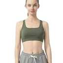 Leapstride Womens Sports Bra Padded Crisscross Back Medium Support Sports Bras with Removable Cups for Workout Yoga XS