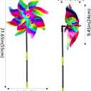 3 x 10-Pack Reflective Bird Repellent Pinwheels 9.6 Inches in Diameter Gradient Color, Outdoor Bird Deterrent, High Reflective Effect, Suitable for Yard, Balcony, Garden